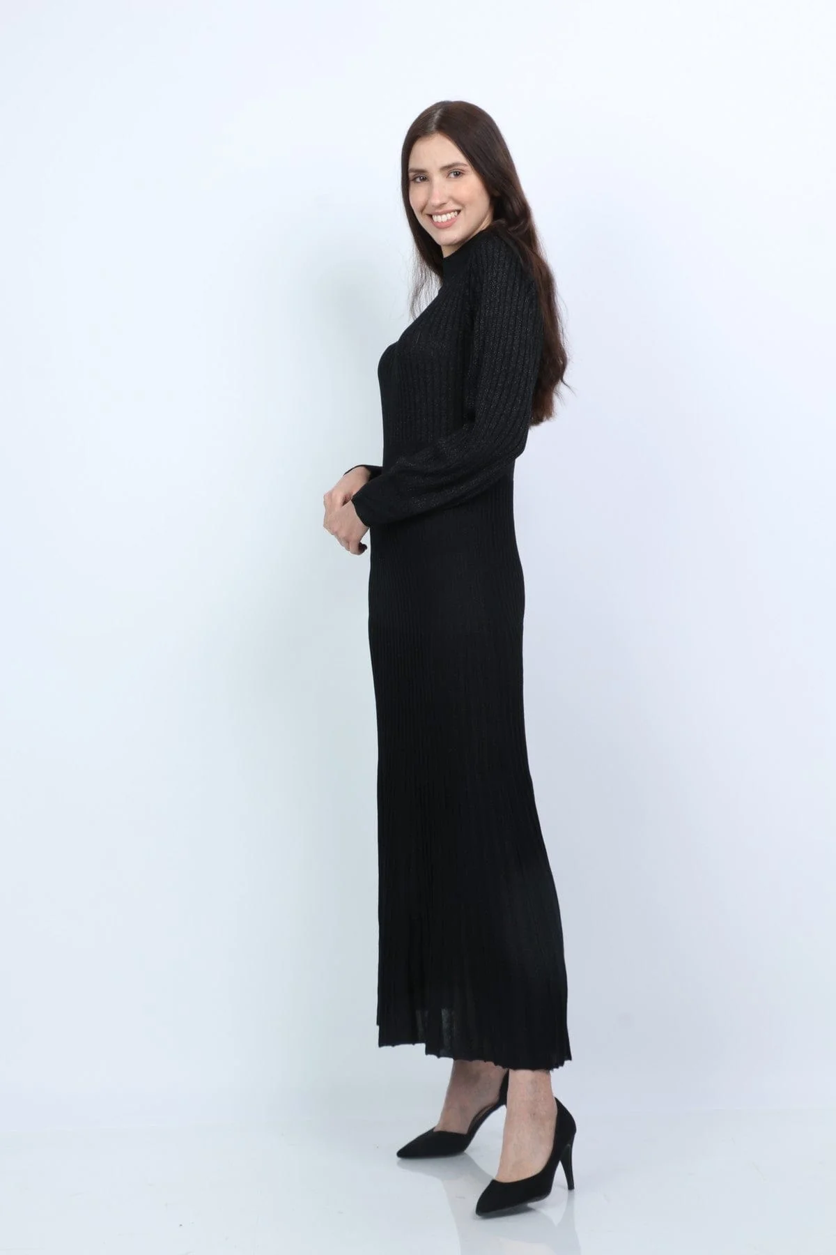 فستان  طويل بأكمام طويلة - Image 6