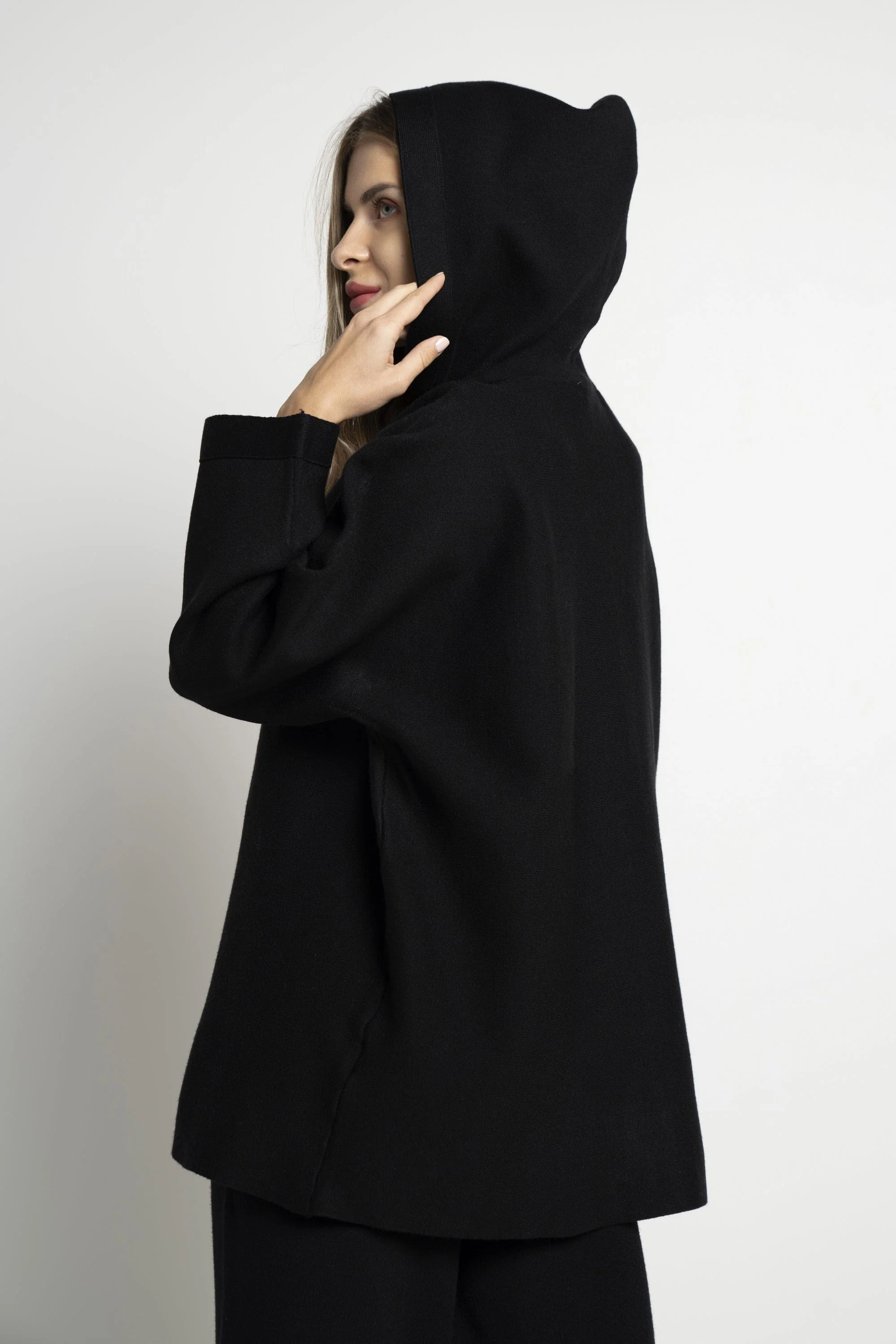 جاكيت سادة بسحاب كم طويل نسائي - Image 5