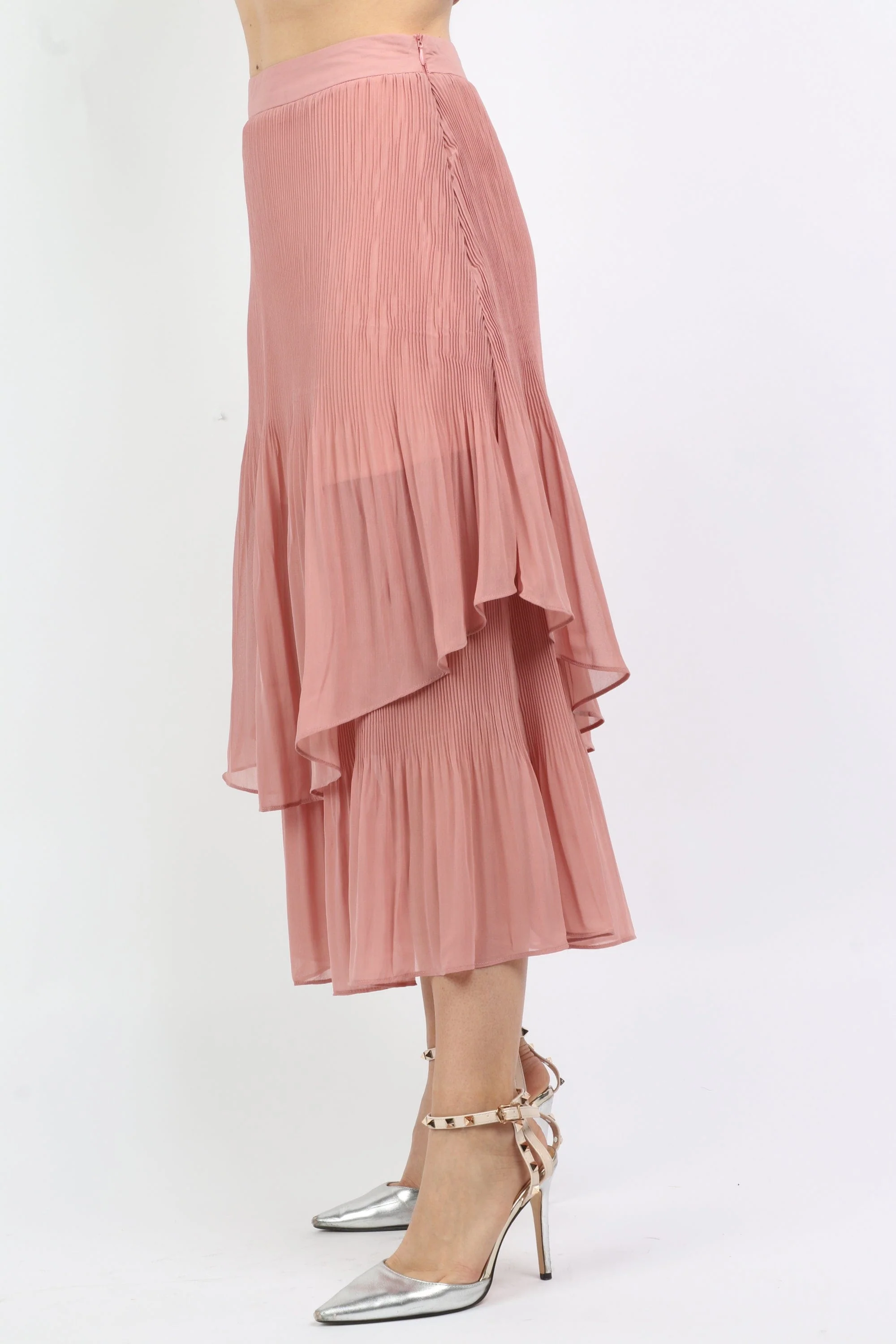 تنورة ميدي طبقات نسائية شيفون - Image 6