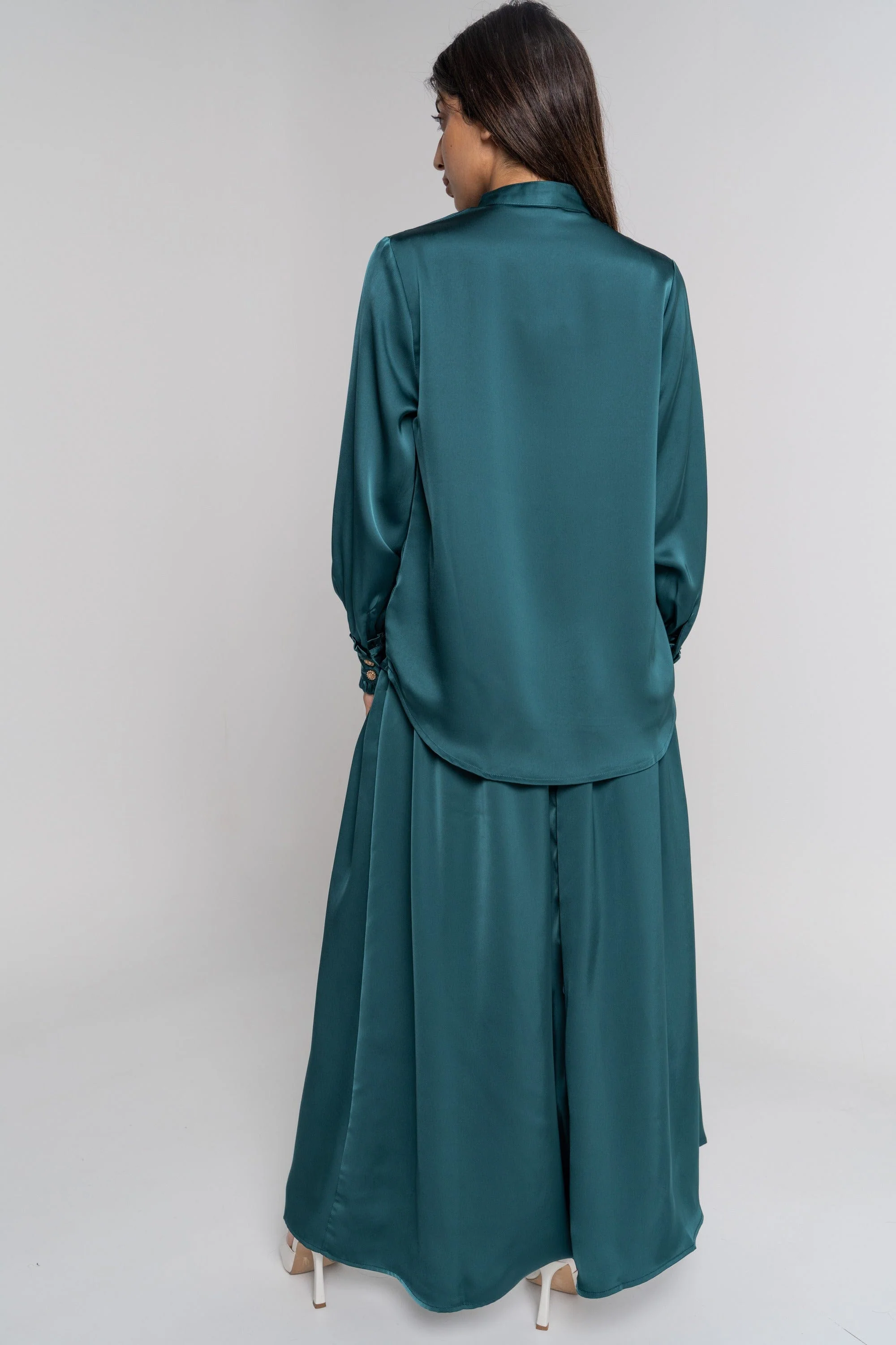 تنورة سادة طويلة واسعة - Image 2