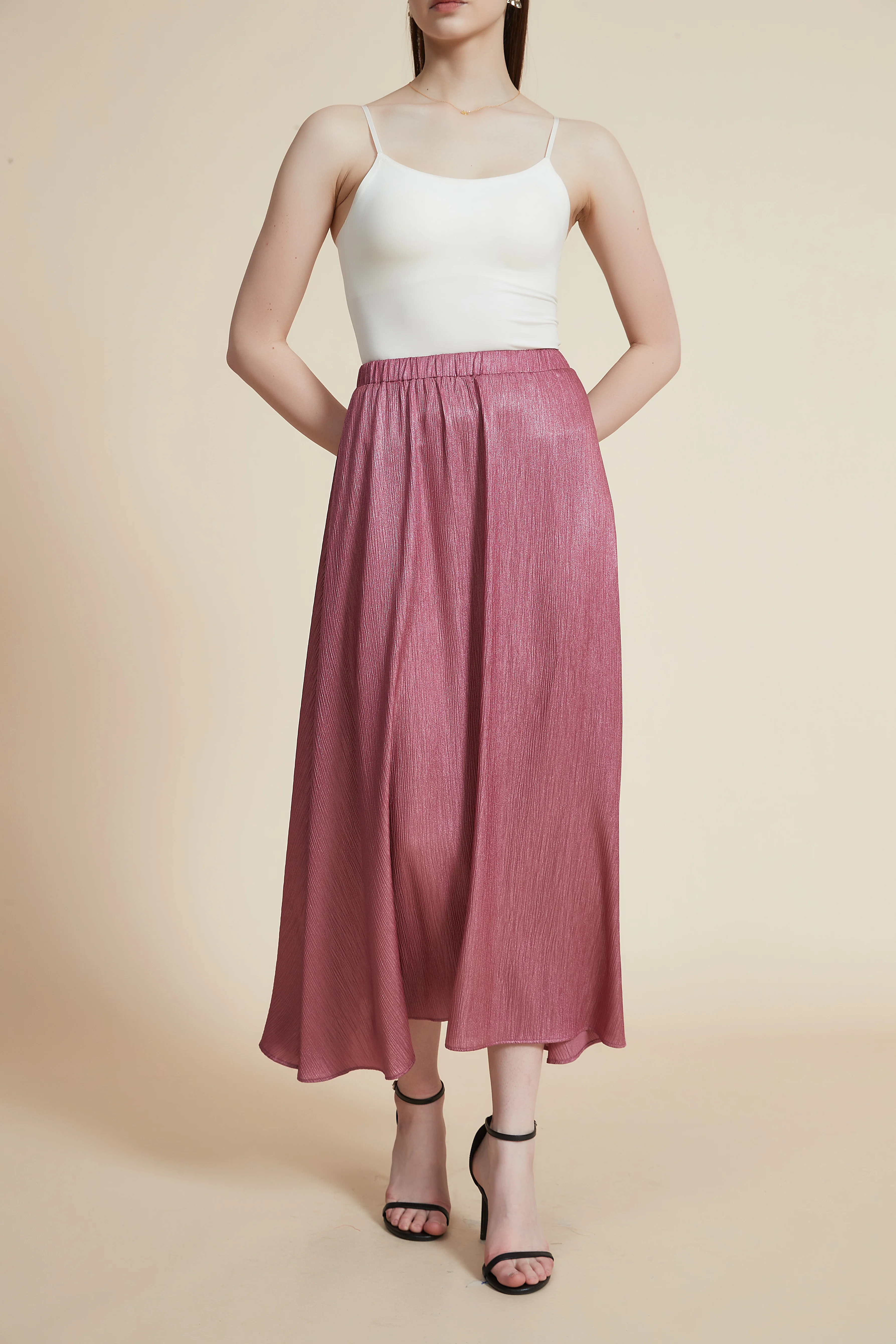 تنورة نسائية ميدي بقصة واسعة - Image 4